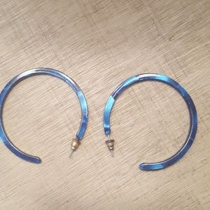 Erin McDermott blue resin hoops
